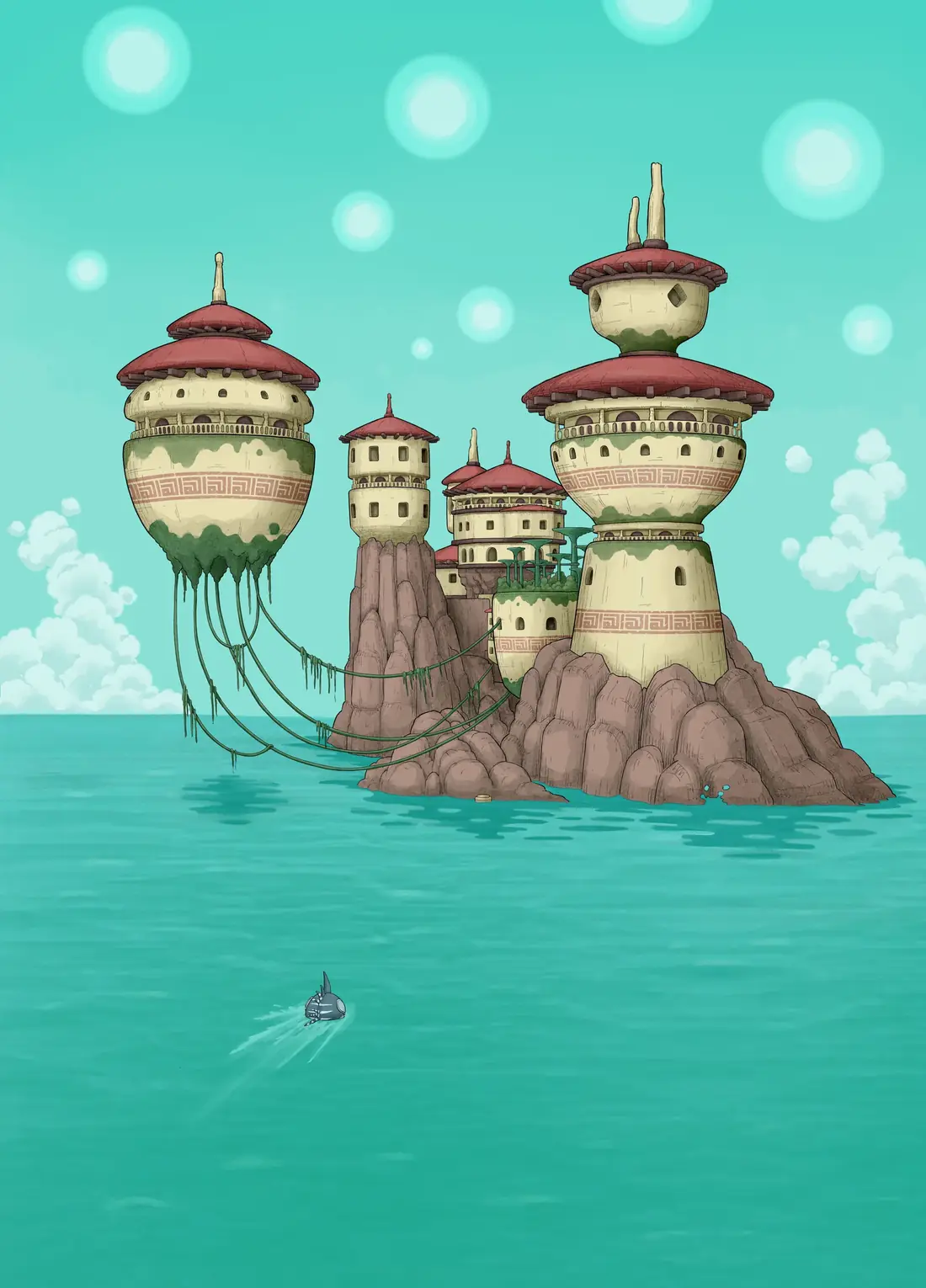 Le château sur la mer, dans le monde intérieur de Maître Rachmad